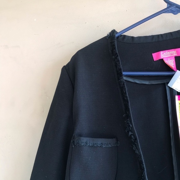 Catherine maladrino / NWT fringe pocket blazer - Picture 5 of 8